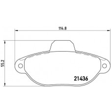 P 23 096 BREMBO Комплект гальмівних колодок дисковий гальм