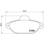 P 23 096 BREMBO Комплект гальмівних колодок дисковий гальм
