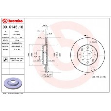 09.C145.10 BREMBO Гальмівний диск