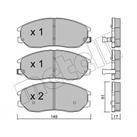 22-0633-0 METELLI Комплект гальмівних колодок дисковий гальм