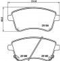 8DB 355 015-331 HELLA Комплект гальмівних колодок, дискове гальмо