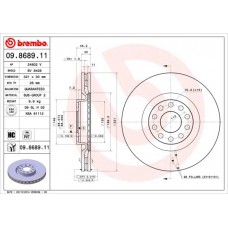 09.8689.11 BREMBO Гальмівний диск