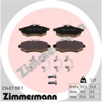 23407.190.1 ZIMMERMANN Комплект гальмівних колодок дисковий гальм