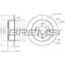 CD8005S BREMSI Гальмівний диск