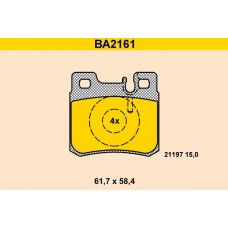 BA2161 BARUM Комплект гальмівних колодок дисковий гальм