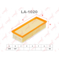 Повітряний фільтр LYNXauto LA-1020