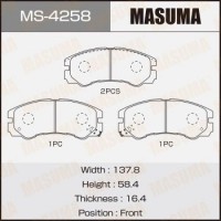 MS-4258 MASUMA Комплект гальмівних колодок