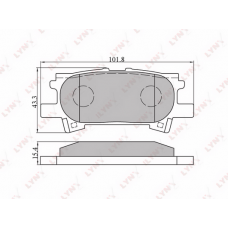 BD-7534 LYNXauto Комплект гальмівних колодок дисковий гальм
