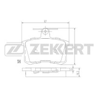 BS-1096 ZEKKERT Комплект гальмівних колодок дисковий гальм