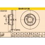 BAR12138 BARUM Гальмівний диск