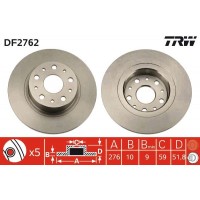 DF2762 TRW Гальмівний диск