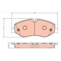 GDB2103 TRW Комплект гальмівних колодок дисковий гальм