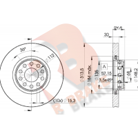 78RBD28015 R BRAKE Гальмівний диск