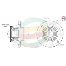 70-350065 MULTIPARTS Комплект підшипника ступиці колеса