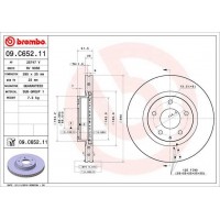 09.C652.11 BREMBO Гальмівний диск