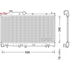 DRM36021 DENSO Радіатор охолодження двигуна