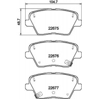 8DB 355 037-891 HELLA Комплект гальмівних колодок дисковий гальм