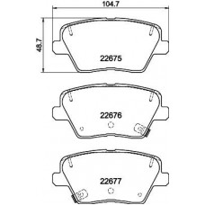 8DB 355 037-891 HELLA Комплект гальмівних колодок дисковий гальм