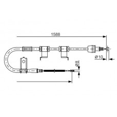 1 987 482 359 BOSCH Тросик, cтояночный тормоз