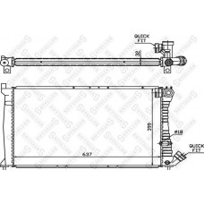 10-25025-SX STELLOX Радіатор охолодження двигуна