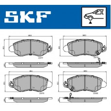 VKBP 80489 A SKF Комплект гальмівних колодок дисковий гальм