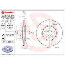 09.B356.21 BREMBO Гальмівний диск