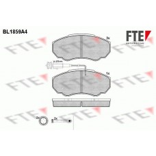 BL1859A4 FTE Комплект гальмівних колодок дисковий гальм