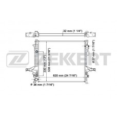 MK-1235 ZEKKERT Радіатор охолодження двигуна