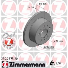 230.2375.20 ZIMMERMANN Гальмівний диск