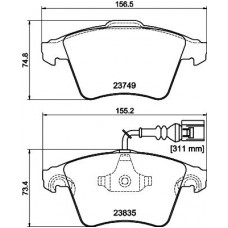 MDB2745 MINTEX Комплект гальмівних колодок дисковий гальм