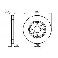 0 986 478 834 BOSCH Гальмівний диск