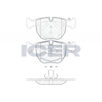 181530 ICER Комплект гальмівних колодок дисковий гальм