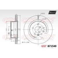 871549 MAXTECH Гальмівний диск