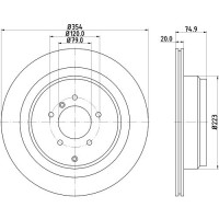 8DD 355 115-291 HELLA Гальмівний диск