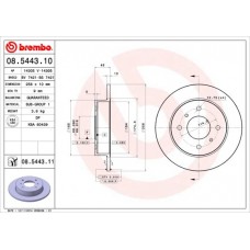 08.5443.11 BREMBO Гальмівний диск