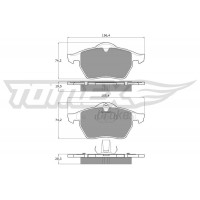 TX 12-25 TOMEX Brakes Комплект гальмівних колодок дисковий гальм