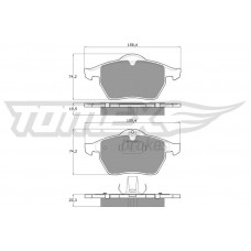 TX 12-25 TOMEX Brakes Комплект гальмівних колодок дисковий гальм