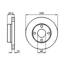 0 986 478 550 BOSCH Гальмівний диск