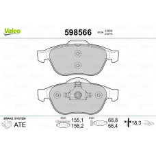 598566 VALEO Комплект гальмівних колодок дисковий гальм