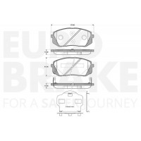 5502223430 EUROBRAKE Комплект гальмівних колодок дисковий гальм