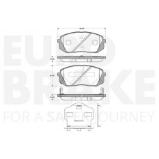 5502223430 EUROBRAKE Комплект гальмівних колодок дисковий гальм