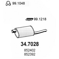 34.7028 ASSO Глушник вихлопних газів кінцевий