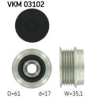 VKM03102 SKF ASAM VW Шків генератора Passat 1.9TDI 96-,Audi A4/6 1.8/1.9TDI 95-