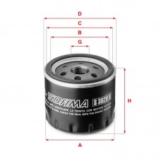 S 3820 R SOFIMA Масляний фільтр