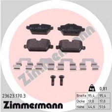 23623.170.3 ZIMMERMANN Комплект гальмівних колодок дисковий гальм
