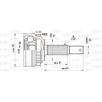 CVJ5054.10 OPEN PARTS Шарнирный комплект, Привідний вал