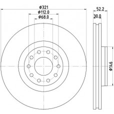 8DD 355 128-661 HELLA Гальмівний диск