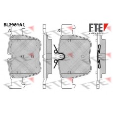BL2981A1 FTE Комплект гальмівних колодок дисковий гальм