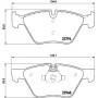 8DB 355 011-321 HELLA PAGID Комплект гальмівних колодок дисковий гальм