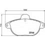 8DB 355 019-281 HELLA Комплект гальмівних колодок, дискове гальмо